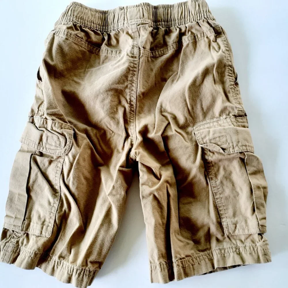 Children's Place Boys Shorts Cargo Khaki Adjustable Waist Size 7